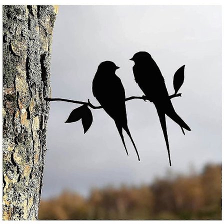 Metal Fugl Stål Silhuet, Gren Fugle Dekoration, Statue Fugle Figur Kunst Træ Dekoration, Have Fugl Til Udendørs Terrasse Have Dekorationer (svale)