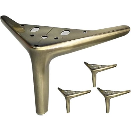 12 cm Antikke Messing Møbelben Børstet Gull Metall For Skap Sofa Bord Stol Seng TV Sett Med 4 Mid Century Moderne Ben DIY Erstatning