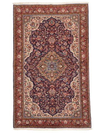 126X204 Tapete Sarough Oriental Vermelho Escuro/Castanho (Lã, Pérsia/Irão) Carpetvista