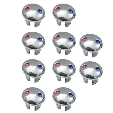 10 st kranhandtag varm och kallt vatten skylt röd och blå etikett dekorationsskydd kök badrum blandare kran indikerar tillbehör