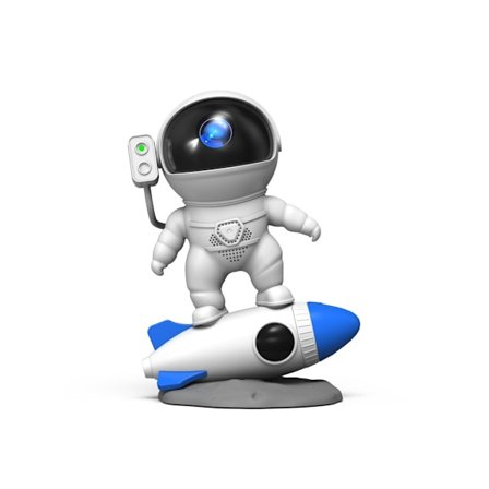 Nebula Ny Rakett Astronaut Stjernehimmel Projektor Bluetooth App Kontroll Hvit Støy Høytaler Atmosfære RGB Nattelys