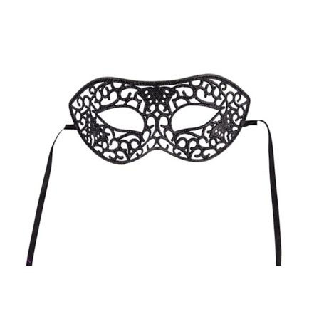 Ansiktsmask - Mask with black glitter