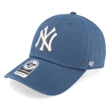 47 Brand - MLB Ble unconstructed Czapka Z Daszkiem - New York Yankees Clean Up Timber Blue/White Adjustable @ Hatstore