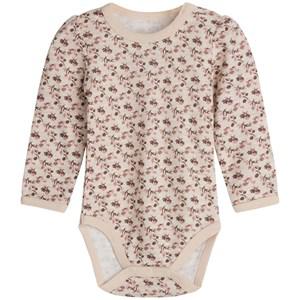 Hust&Claire Wheat Melange Badia Baby Body 80 cm - All in ones - 80 cm - Beige - Junge