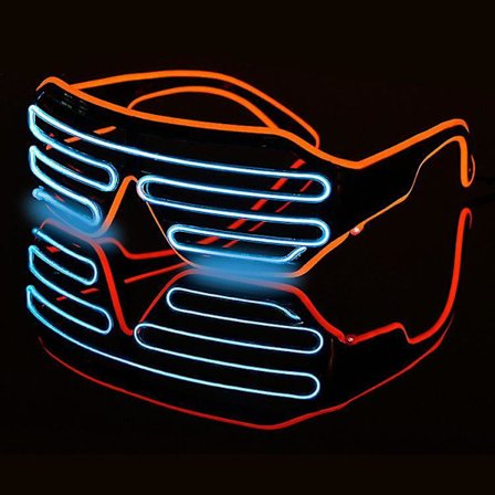 Neon LED Lysende Blinkende Briller Eyewear Til Natklub Halloween Rave Party Diskotek