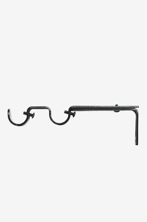 Jotex - - Dobbel Ø 19 Mm Black mdf / metall - Gardinstangholder - Kjøp Gardintilbehør hos Jotex