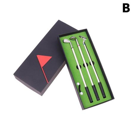Golfpenn Mini Desktop Golfballpenna Gåva inkluderar puttinggreen B