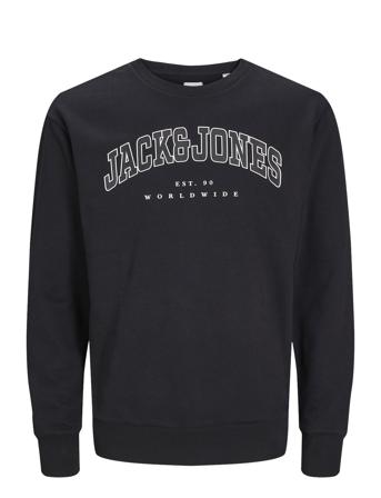 Jjecaleb Varsity Sweat Crew Neck Sn Jnr Black Jack & J S