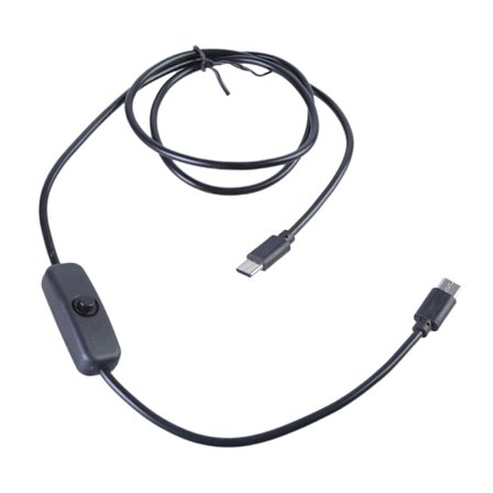 Type C til Type C opladerkabel med skifteknap til smartphones, tablets og elektronik 100CM