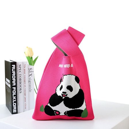 Handvävd väska Ullstickning Axelväskor 1 1