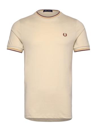 Twin Tipped T-Shirt Designers T-Kortærmet Skjorte Cream Fred Perry