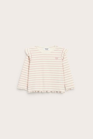 Kappahl | Langermet topp med volanger | Rosa