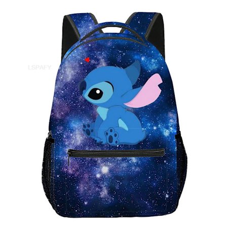 Lilo och Stitch Ryggsäck Nylon Kvinnor Flickor Stitch Resväska Kapacitet Skolväska För Tonårsflickor Serietidning Lovley Mochilas