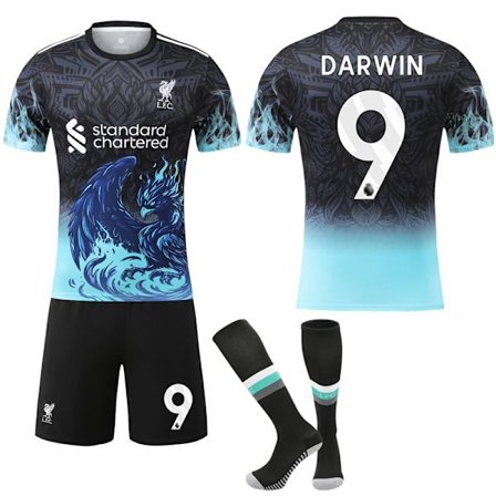 2025-2026 Liverpool Special Anniversary Edition Blå Fotballdrakt med Sokker Nr. 9 DARWIN Nr. 9 DARWIN{ad} No.9 DARWIN 22