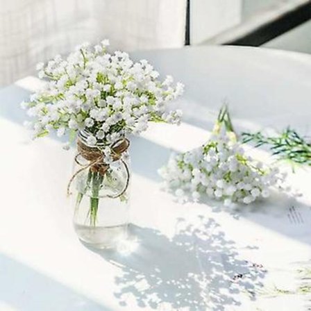Baby's Breath Blomster Kunstige Falske Gypsophila DIY Blomsterbuketter Bryllupsarrangement Hjemmedekoration 12stk