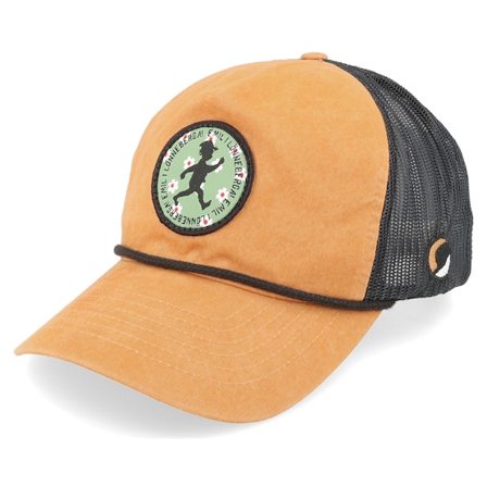 Emil I Lönneberga - Braun trucker Cap - Emil Blossom Circle Unstructured Brown Trucker @ Hatstore