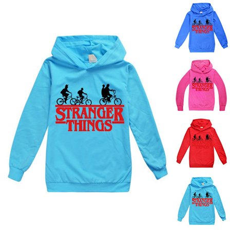 Stranger Things Lasten Poikien Printti Huppari Pusero Collegepaita k Punainen(bt)