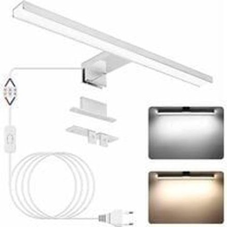 LED-spejllampe, badeværelses-make-up-spejl, frontbelysning, væglampe 60cm 6000K 1200Lm 12W IP44 rustfrit stål skabsvægbelysning