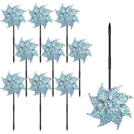 10 kpl linnunpelätin tuulimylly heijastava tuulimylly heijastava tuulimylly