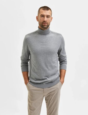Selected Slmberg Roll Neck Noos - Grey - S