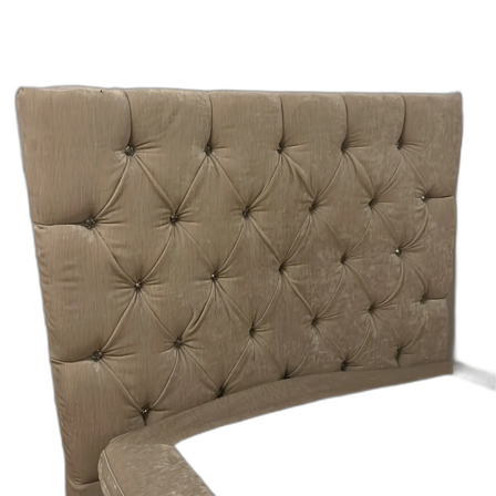 Beige säng & sänggavel med diamanter SNABB AFFÄR 2500!