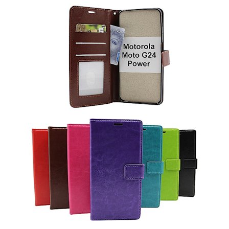 Crazy Horse Wallet Motorola Moto G24 Power
