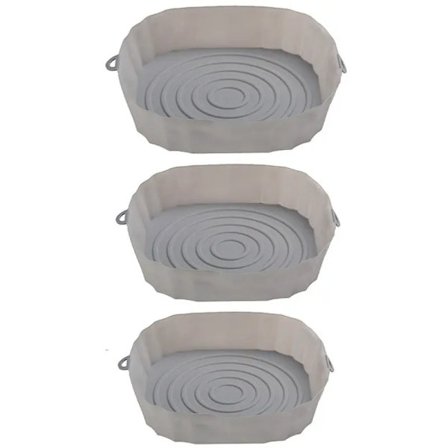 Airfryer silikonbricka, återanvändbar korgmatta, non-stick cirkulär mikrovågsugnsmatta, ugnsfoder, direkt transport