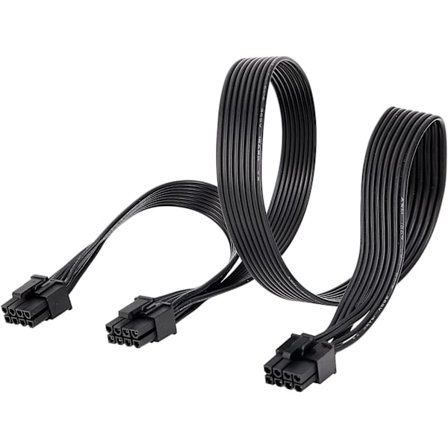 PCI-e 8-pin till Dubbel 8-pin (6+2) PCI Express Strömadapter Anslutningskabel för EVGA Modulär Strömförsörjning Grafikkortskabel 8-pin Splitter, 1-186