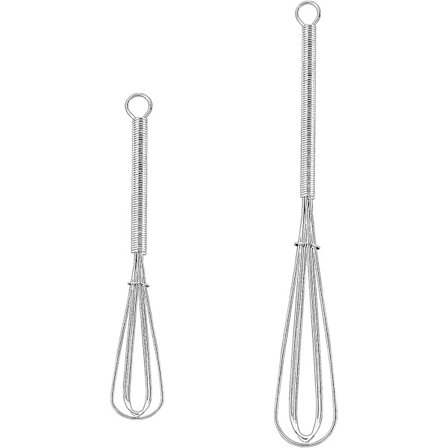 2 st Köksvispar i Rostfritt Stål, Mini Trådvispar