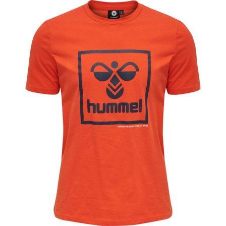Hummel Men's Hmlisam T-shirt Men short-sleeved sweaters Orange S