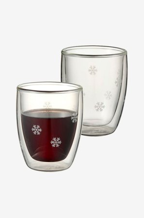 Dorre - Dobbelt Glass 2-pk - Transparent - Kopper & krus - Fra Homeroom