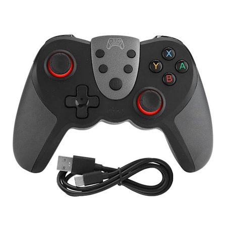 T17 ABS trådløs Bluetooth-spilhåndtag joystick vibrationsgyroskop gamepad til SwitchBlack