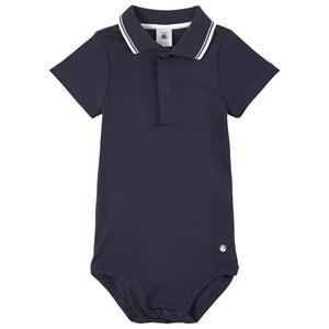 Kids - Petit Bateau Grey Polo Baby Body 3 months - All in ones - 3 months - Navy