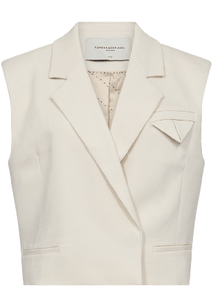 Copenhagen Muse CMTAILOR-SHORT-WAISTCOAT Kavajer Dam Vit L