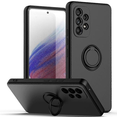 Ring Kickstand TPU-etui til Samsung Galaxy A33 5G, faldbestandigt gummibelagt beskyttelsescover til telefon