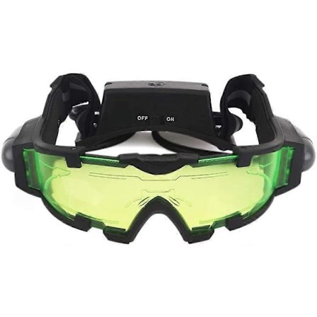 Justerbare elastikbånd militære natkikkertbriller med flip LED-lys