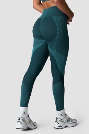 Sculpt Seamless Invisible Scrunch Tights W Contrast Teal