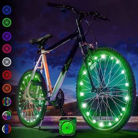 2-pack Däck LED Cykelhjulsljus med 100% Starkare och Synlighet