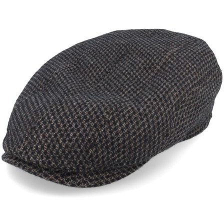Stetson - Svart flatcap Keps - Ivy Cap Wool Black/Charcoal Flat Cap @ Hatstore