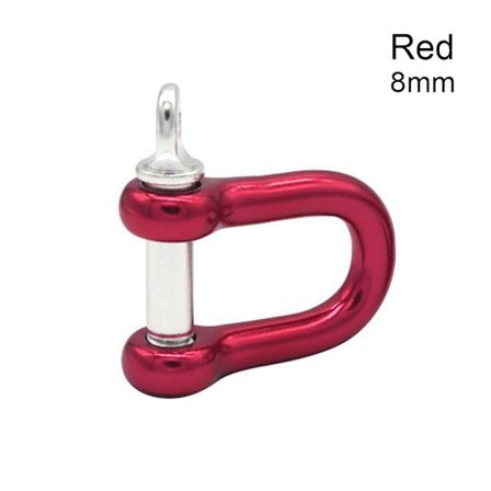 Solid karabinhage D Sløjfeklammer RØD 8MM