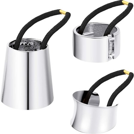 3 st 3 stilar (Silver) Metallcirkelhår manschett elastiskt hår B