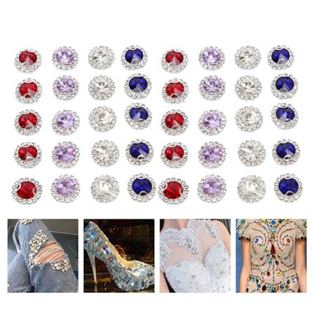 40 kpl ommeltavia strassikiviä 4 väriä korkea kovuus DIY kynsi strassit strassit koristeet koruille laukuille kengille
