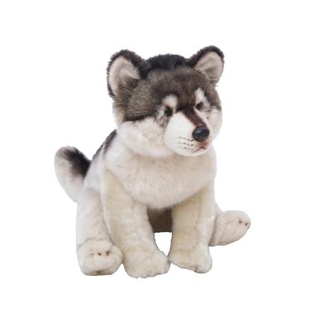 Naturtrogna Varghund Husky Valp Plysch Gosedjur Docka Baby