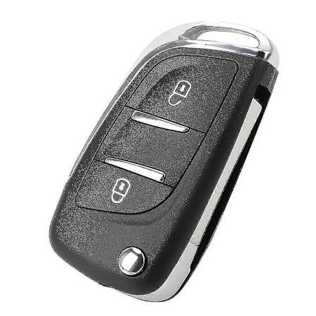 Kaukosäädin Yhteensopiva Peugeot 107 207 307 307s 308 407 607 2bt Dkt0269 2-Painikkeisen Auton Avaimenperäkotelon Käännettävän Taitettavan Auton 