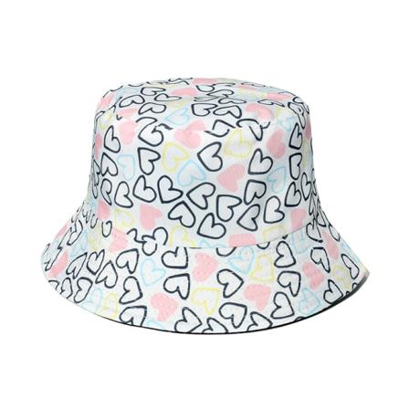 Kärleksmönster, unisex fiskarehatt för män och kvinnor, hopfällbar hatt S