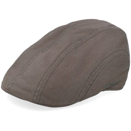 Stetson - Groen flatcap Cap - Ivy Cotton Twill Military Olive Flat Cap @ Hatstore