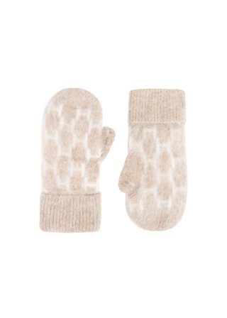 Hést Gera Mittens Dame - Light Brown Melange