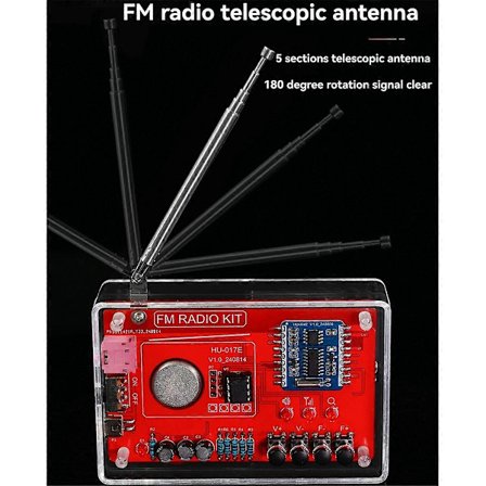 FM Radio DIY Elektronisk Sett 87-108MHZ Frekvens Radio Produksjonssett