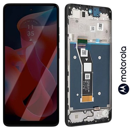 Original Motorola Moto G24 Fullskärm LCD-display med Touch och Svart Chassi