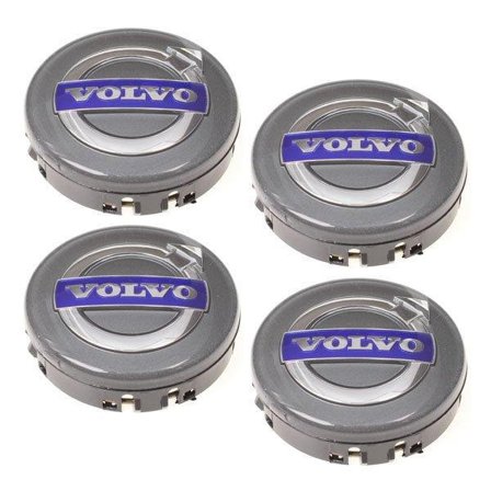 Volvo 02- 64MM 4-pack Centerkåpor Volvo Silver en storlek